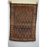 Hamadan rug, north west Persia, circa 1930s, 6ft. 5in. X 4ft. 7in. 1.96m. X 1.40m. Overall wear with