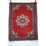 Afshar rug, Kerman area, south west Persia, early 20th century, Overall wear with corrosion to