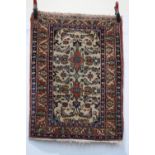 Small Esfahan ivory field rug, south west Persia, circa 1930s-40s, 3ft. 4in. X 2ft. 6in. 1.02m. X