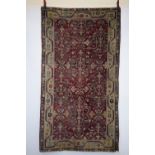 Attractive Agra rug, north India, early 20th century, 7ft. X 3ft. 10in. 2.13m. X 1.17m. Overall wear