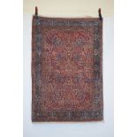 Laver Kerman rug, south west Persia, circa 1930-40s, 4ft. 11in. X 3ft. 5in. 1.50m. X 1.04m. Slight