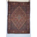 Attractive Senneh rug, Hamadan area, north west Persia, circa 1930-40s, 6ft. 4in. X 4ft. 7in. 1.93m.