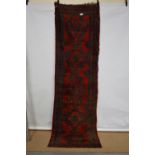 Ushak runner, west Anatolia, circa 1920-30s, 11ft. 1in. X 3ft. 2in. 3.38m. X 1.12m. Holes mostly