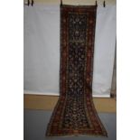 Karabakh runner, south west Caucasus, late 19th century, 15ft. 6in. X 3ft. 6in. 4.73m. X 1.07m. Some