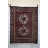 Afshar rug, Kerman area, south west Persia, circa 1930s, 6ft. 8in. X 5ft. 1in. 2.03m. 1.55m. Overall