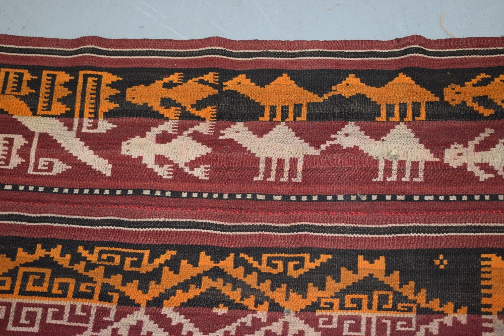 Uzbek warp faced ghudjeri, Uzbekistan, late 19th/early 20th century, 8ft. 4in. X 5ft. 10in. 2.54m. X - Image 11 of 12