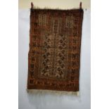 Baluchi prayer rug with camel field, Khorasan, north east Persia, early 20th century, 4ft. 5in. x