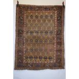 Sa'uj Bulagh fragmented rug, Kurdish, north west Persia, late 19th/early 20th century, 6ft. 2in. X