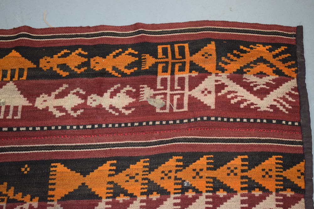 Uzbek warp faced ghudjeri, Uzbekistan, late 19th/early 20th century, 8ft. 4in. X 5ft. 10in. 2.54m. X - Image 10 of 12