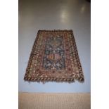 Kuba rug, north east Caucasus, 19th century, 4ft. 7in. X 3ft. 2in. 1.40m. X 0.97m. Overall wear,