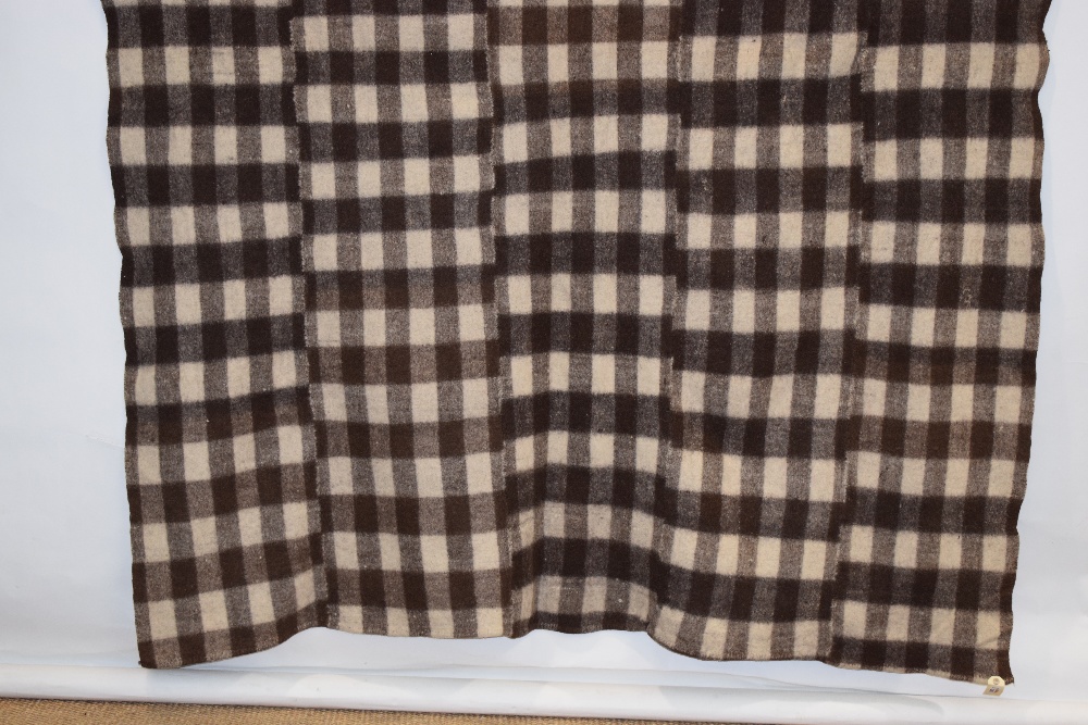 Anatolian felted wool cover in natural brown and cream chequered design, mid-20th century, 8ft. 3in. - Image 6 of 7