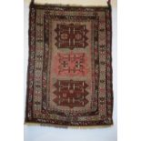 Kuba rug, north east Caucasus, woven 1324 (AH) [1906 Ad] twice at the top of the field, 4ft. 11in. X