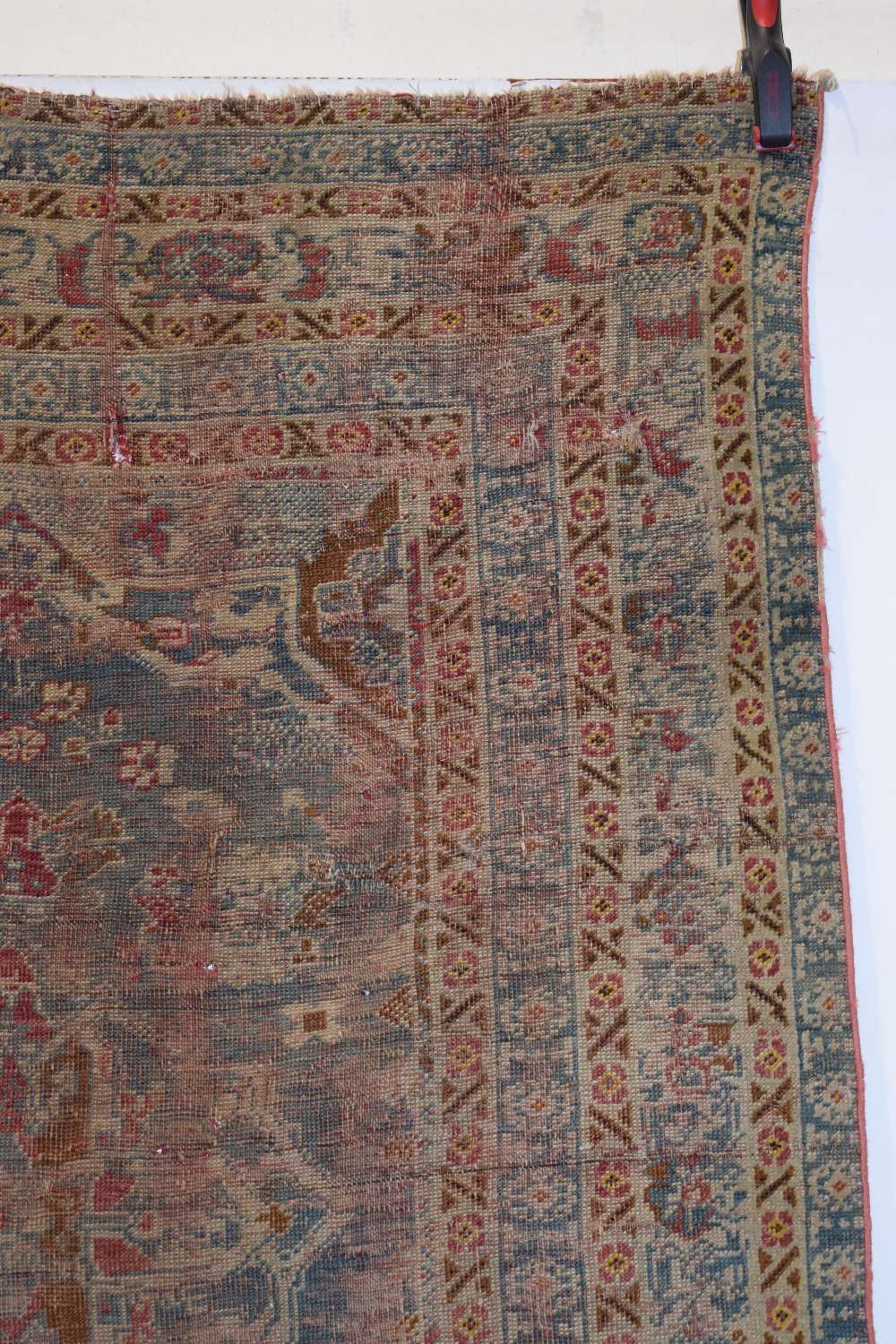 Melas rug, west Anatolia, 19th century, 5ft. 6in. X 3ft. 10in. 1.68m. X 1.17m. Overall wear, heavy - Image 3 of 11