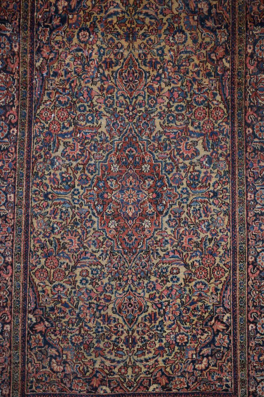 Kashan rug, west Persia, circa 1920s, 7ft. x 4ft. 2in. 2.13m. x 1.27m. Overall wear with some - Image 7 of 9