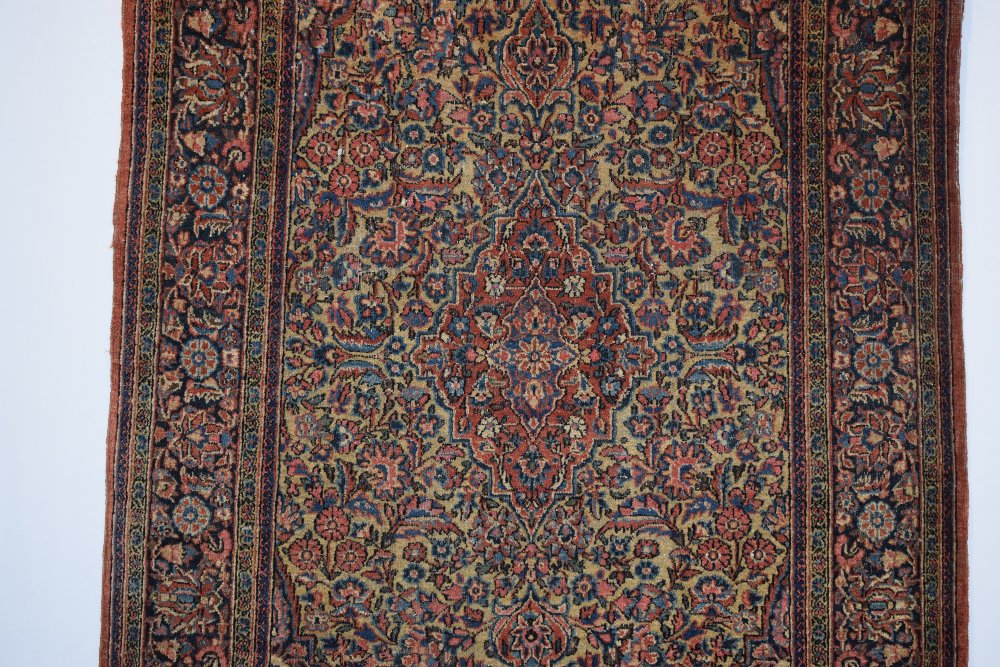 Kashan rug, west Persia, circa 1920s, 7ft. x 4ft. 2in. 2.13m. x 1.27m. Overall wear with some - Image 5 of 9