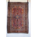 Lilihan rug, north west Persia, circa 1930s, 5ft. 4in. X 3ft. 8in. 1.63m. X 1.12m. Overall floral