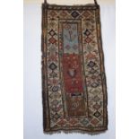 Unusual tribal Caucasian rug with narrow central panel, probably Talish, south east Caucasus, second