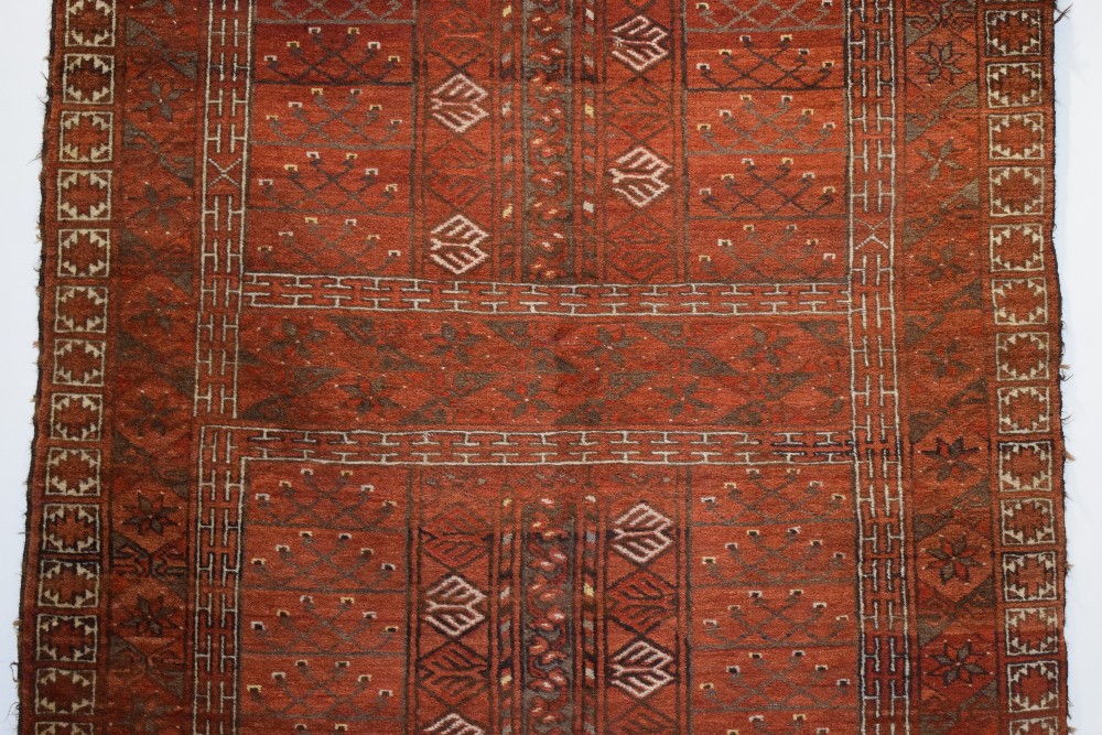 Ersari Turkmen ensi, south west Turkmenistan, early 20th century, 6ft. 6in. X 4ft. 10in. 1.98m. X - Image 11 of 13