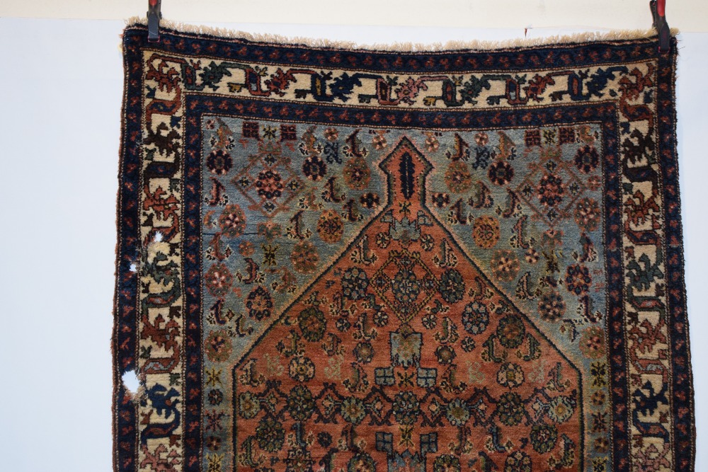 Kurdish rug, Malayer area, north west Persia, early 20th century, 6ft. 3in. X 4ft. 7in. 1.91m. X 1. - Image 4 of 9