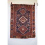 Afshar rug, Kerman area, south west Persia, early 20th century 5ft. 11in. X 4ft. 5in. 1.80m. X 1.