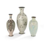 Group of Three Japanese Cloisonne Vases