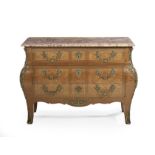 Regence-Style Kingwood and Marble-Top Commode