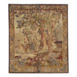 French Tapestry of Fruit Pickers in an Orchard