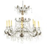 French Provincial Crystal Chandelier