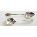 Scottish Provincial - a silver spoon with rounded drop, arched tip,