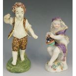 Two Continental porcelain figures, one o