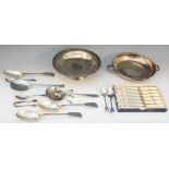 A selection of plated ware to include: a