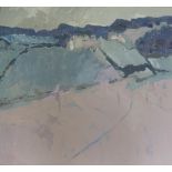 French Fields, oil on artist board, monogrammed lower right, 64cm x 70cm,