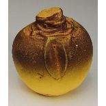 A Crowan pottery turnip, realistically modelled, 10cm high,