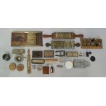 A quantity of pharmaceutical instruments including: pill machines, rollers, one by S Mawson & Sons,