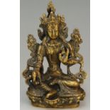 A bronze model of a Hindu deity,