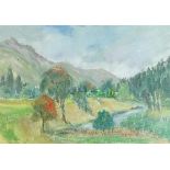 Glen Lyon, oil on artist board, monogrammed lower left, 14cm x 19cm,