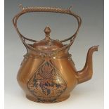 Carl Deffner (1856 - 1948) - An Art Nouveau copper kettle,