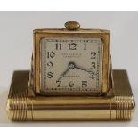 Dunhill - a 'La Captive' travelling clock by Tavannes Watch Company,