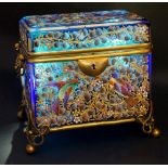 A very fine ormolu mounted Moser casket,