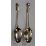Two late 18th / early 19th Century Dutch silver table spoons,