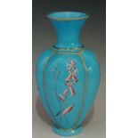 A baluster form glass vase,