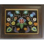 A colourful Victorian beadwork panel,