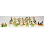 A quantity of Britains Ltd WWII figures including: British/Europe eleven plus one mortar,