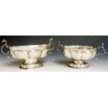 A near pair of 17th Century Dutch silver dishes,