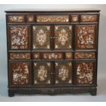 A Chinese hardwood cabinet of rectangular form,