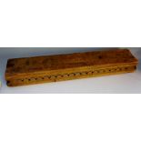 A German softwood cigar mould stamped Hart & Hertel, numbered 336, Schwetzingen Bel Manheim,