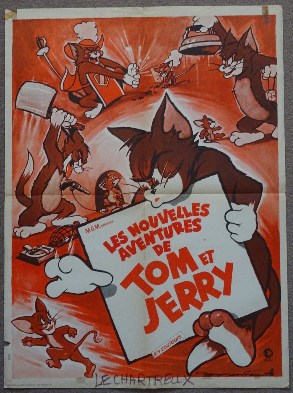 Cinema, French Language Poster, Tom et Jerry, Les Nouvelles Aventures, 1950s,