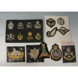 Great Britain, bullion blazer badges, Royal Anglian, Gloucestershire, Notts & Derby,