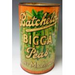 Advertising - a Batchelor's Bigga Peas Giant Marrowfats tin, 36cm high, 22cm diameter,