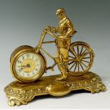 A late 19th Century novelty clock manufactured by The British United Clock Company Ltd,